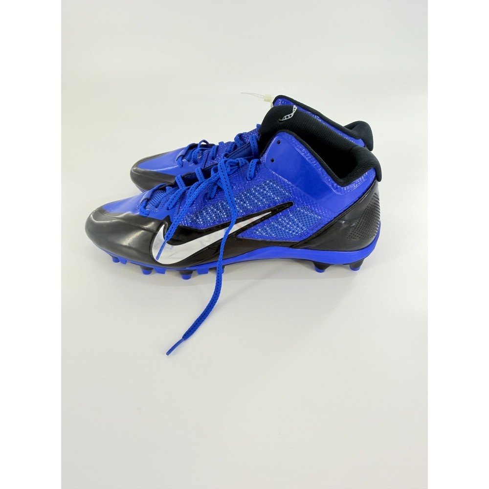 Nike Alpha Pro TD Mid Football Cleats Style 579636-040 Size 13 Blue Black New